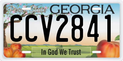 GA license plate CCV2841