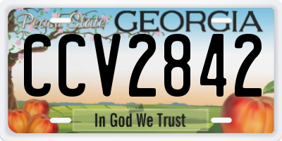 GA license plate CCV2842