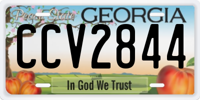 GA license plate CCV2844