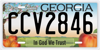 GA license plate CCV2846