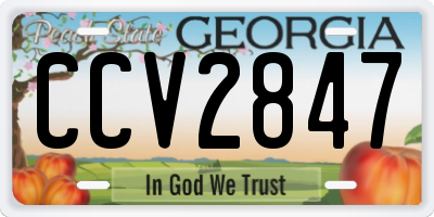 GA license plate CCV2847