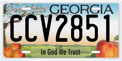 GA license plate CCV2851