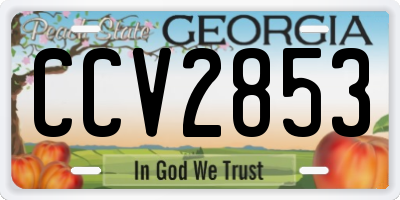 GA license plate CCV2853