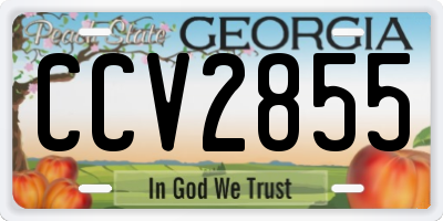 GA license plate CCV2855