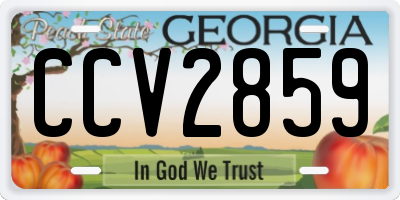 GA license plate CCV2859