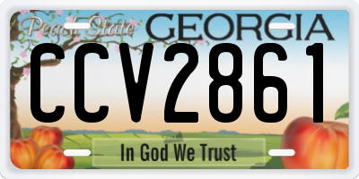 GA license plate CCV2861