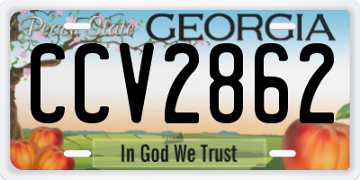GA license plate CCV2862