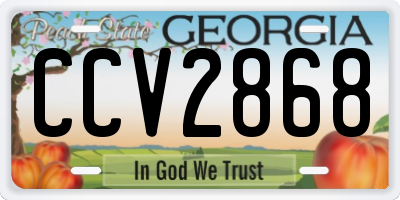 GA license plate CCV2868