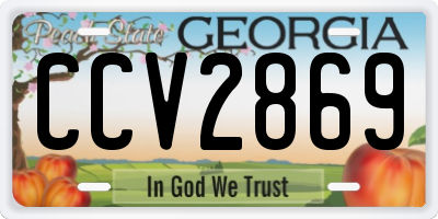 GA license plate CCV2869