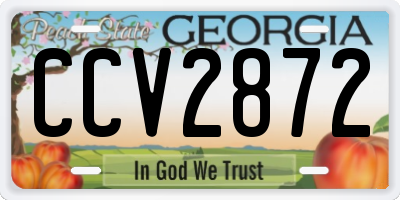 GA license plate CCV2872