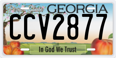 GA license plate CCV2877