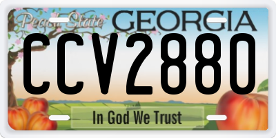 GA license plate CCV2880