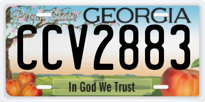 GA license plate CCV2883