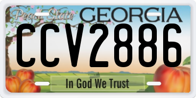 GA license plate CCV2886