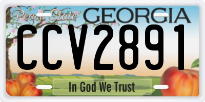 GA license plate CCV2891