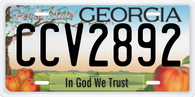 GA license plate CCV2892