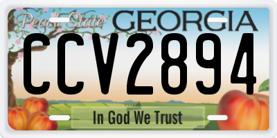 GA license plate CCV2894