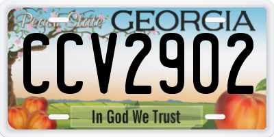 GA license plate CCV2902