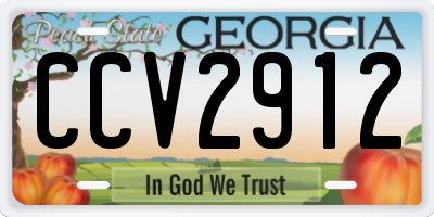 GA license plate CCV2912