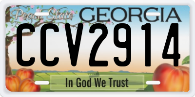 GA license plate CCV2914