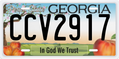 GA license plate CCV2917