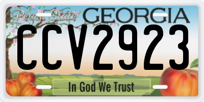GA license plate CCV2923