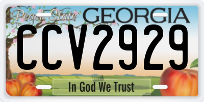 GA license plate CCV2929