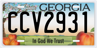 GA license plate CCV2931
