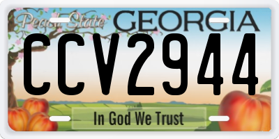 GA license plate CCV2944