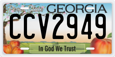 GA license plate CCV2949