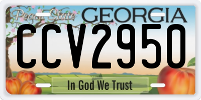 GA license plate CCV2950