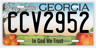 GA license plate CCV2952