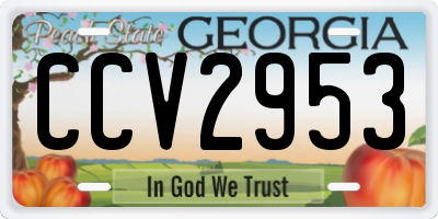 GA license plate CCV2953
