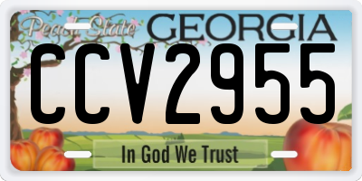 GA license plate CCV2955