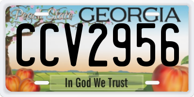 GA license plate CCV2956