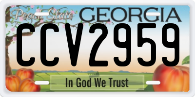 GA license plate CCV2959