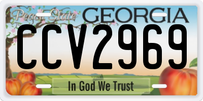 GA license plate CCV2969
