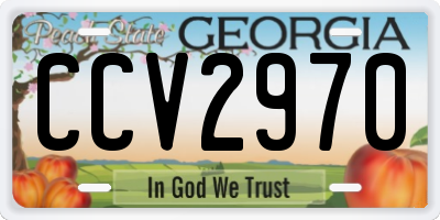 GA license plate CCV2970