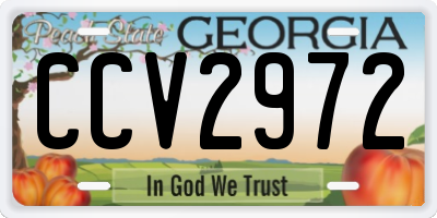 GA license plate CCV2972