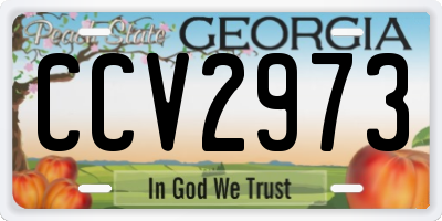 GA license plate CCV2973