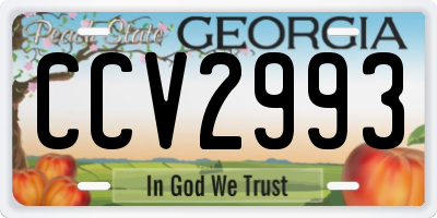 GA license plate CCV2993