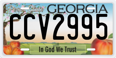 GA license plate CCV2995