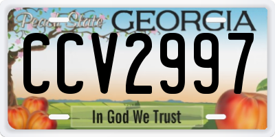 GA license plate CCV2997