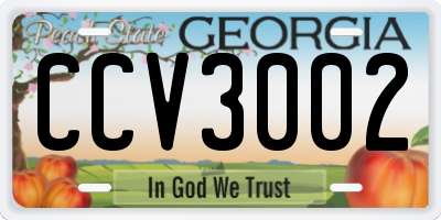 GA license plate CCV3002