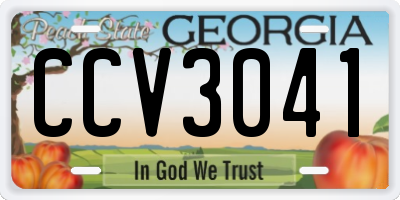 GA license plate CCV3041