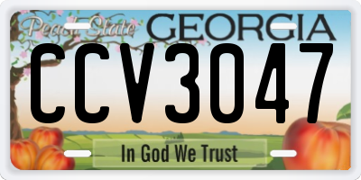 GA license plate CCV3047