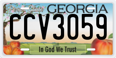 GA license plate CCV3059