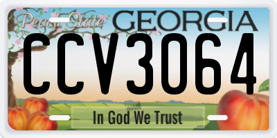 GA license plate CCV3064