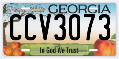 GA license plate CCV3073