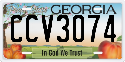 GA license plate CCV3074